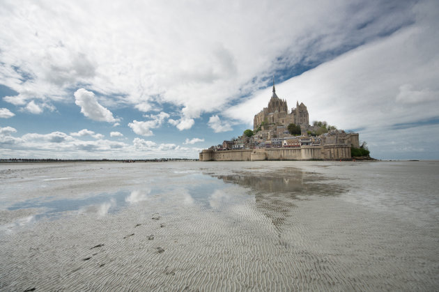 Mont Saint Michel bij eb