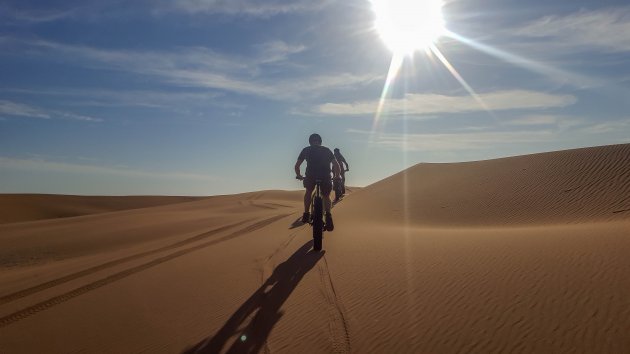 Fitbike tour door de zandduinen bij Swakopmund