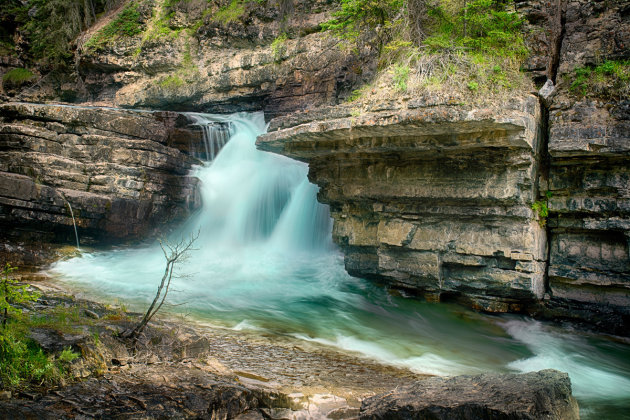 Waterval in Johnston Canyon