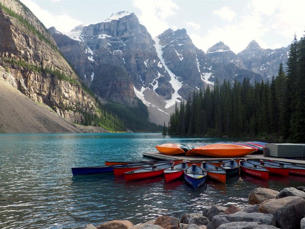 Een van Canada's mooiste meren: Moraine Lake! 