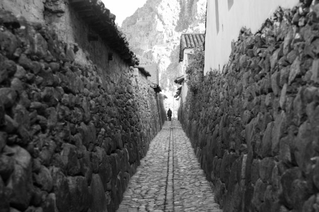 Oude Inca-straten in Ollantaytambo