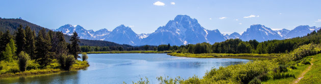 Tetongebergte vanaf Oxbow Bend