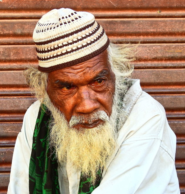 Starende man in Jamnagar.