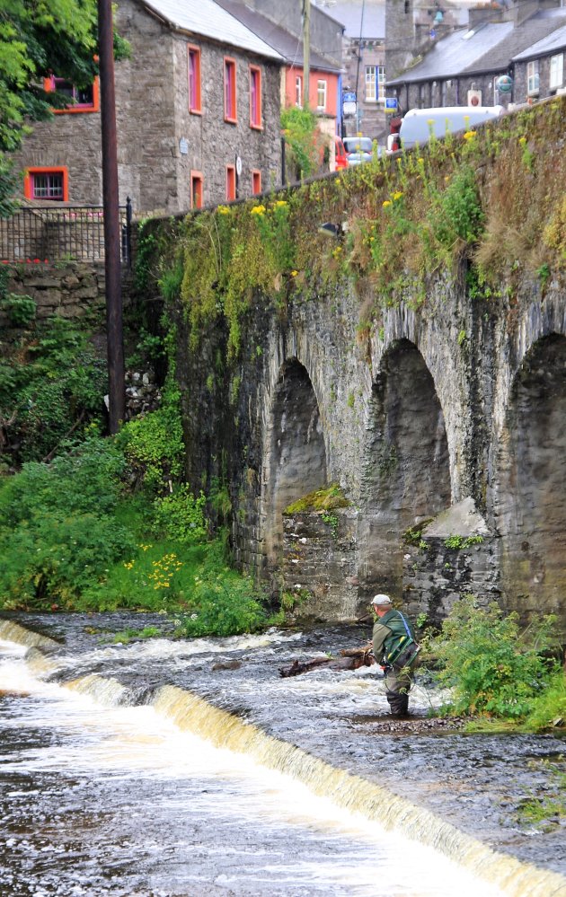 Fishing in the rain