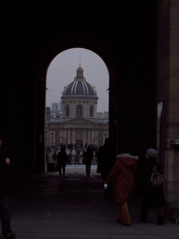 Plein in het Louvre