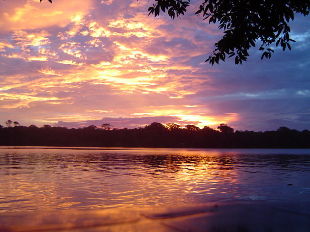 Zonsondergang in Tortuguero