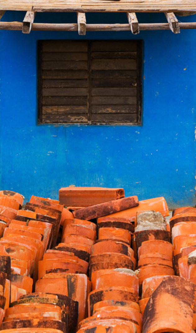 Tiles and blue