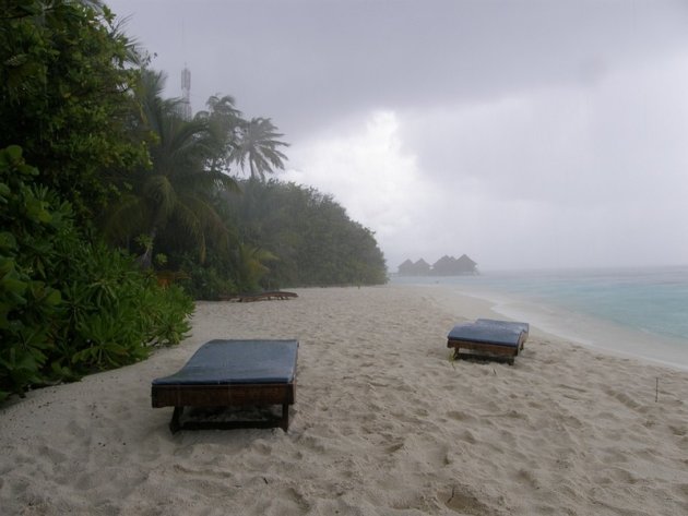 Een tropische regenbui