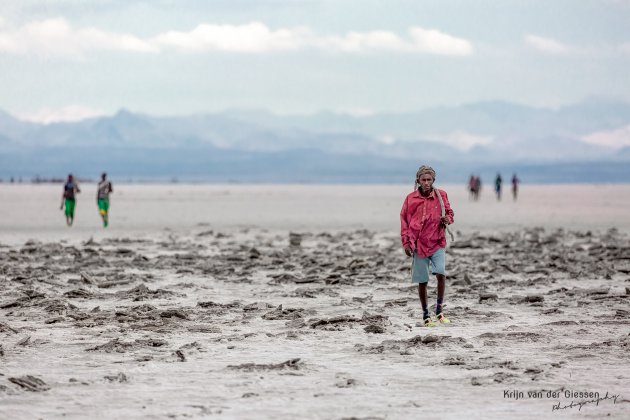 Zoutmijnwekers in de Danakil