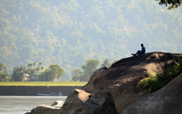 Bootsafari op de Brahmaputra.