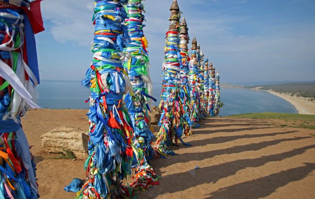 Aan het strand in Siberië