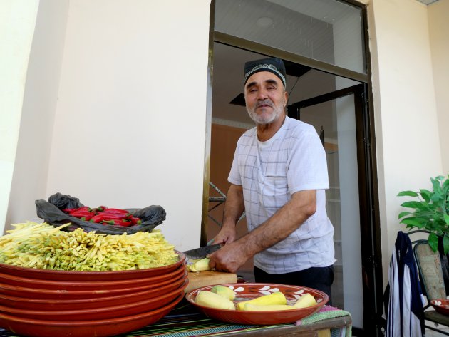 groenten snijden voor plov