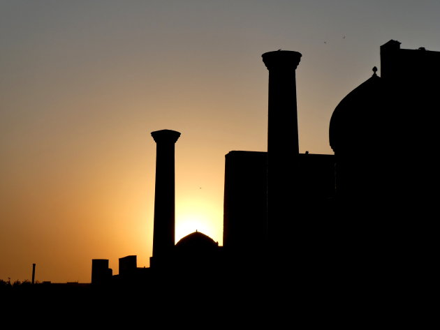 Registan at sunset