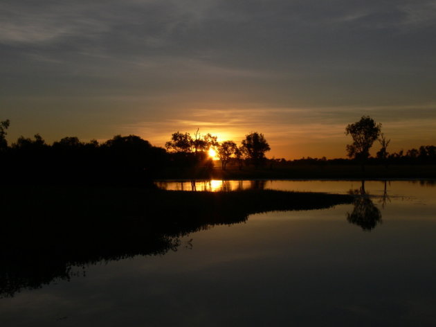 Zonsondergang boven Yellow Water