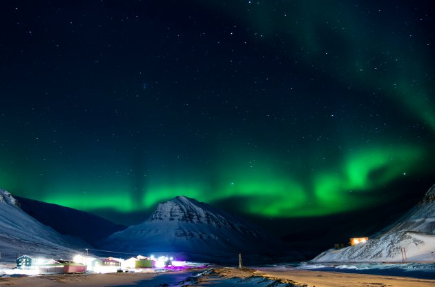 Aurora Borealis op Spitsbergen