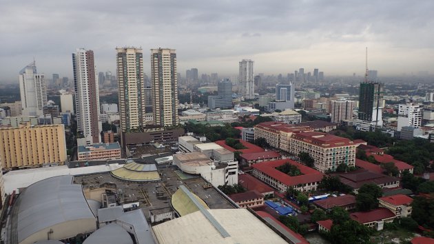 Manilla foto vanuit de kamer van het hotel