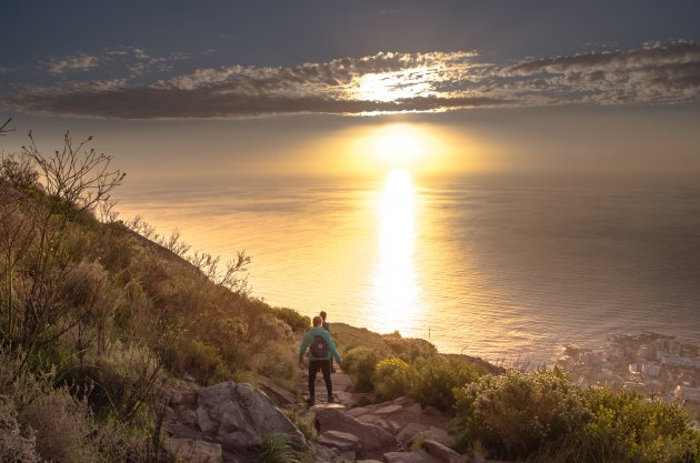 Zonsondergang over Lions Head