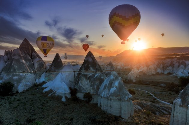 Ballonvaart in Cappadocie