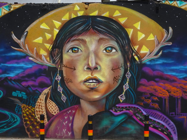 Muurschildering in La Paz