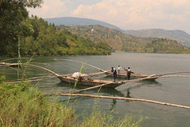 Vissers op Lake Kivu
