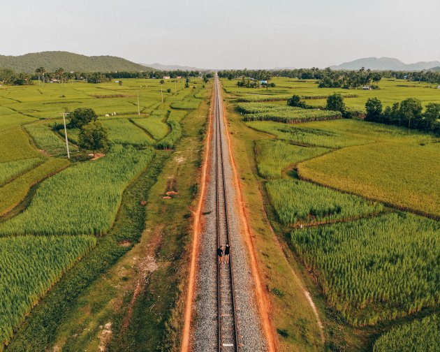 Tussen de rijstvelden van Kampot