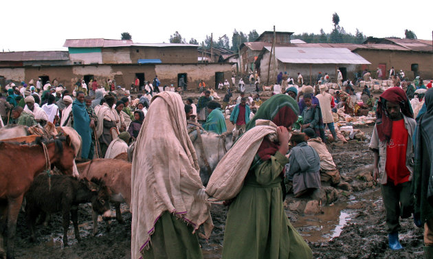 Koudste markt in Ethiopie: Debark
