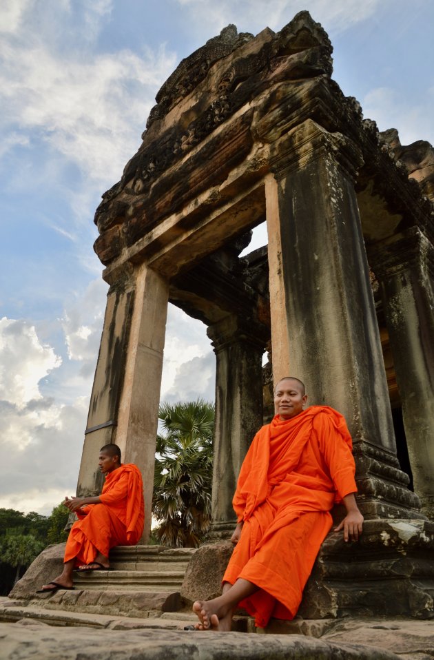 Tegen de avond bij Angkor Wat