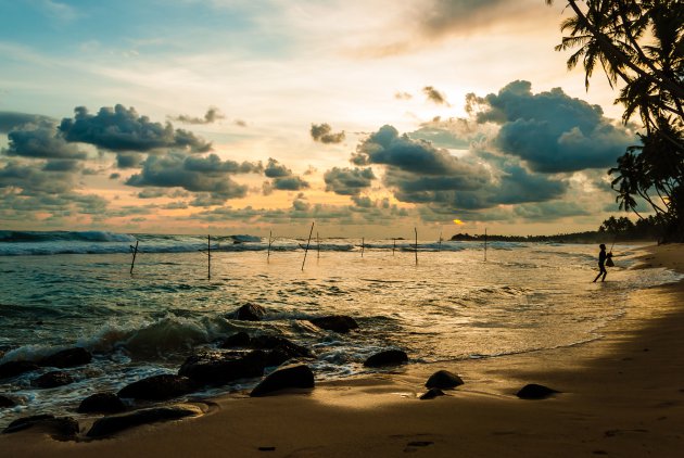 Avondlucht in Sri Lanka