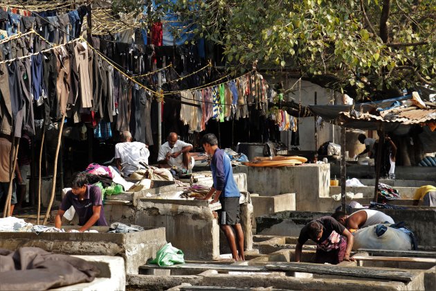 Dhobi Wallahs aan het werk