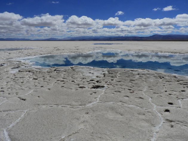 Reflectie op de Salinas Grandes