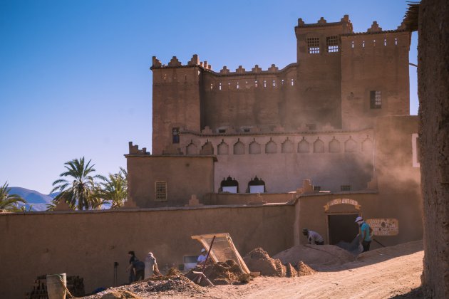 Kasbah bouwers in opleiding