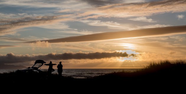 Avondzon aan de kust