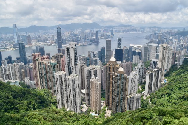 Uitzicht over Hongkong vanaf The Peak