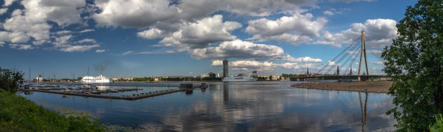 Een fenomenaal uitzicht vanuit de camper in Riga