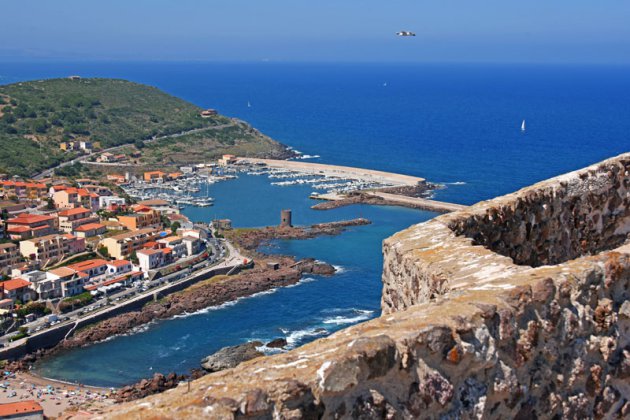 Zicht vanaf de oude vestigingsmuur van Castelsardo