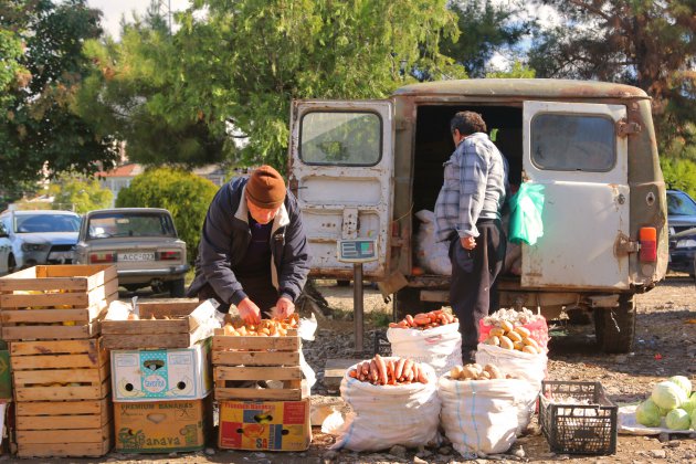 Achter de centrale markt van  Tbilisi