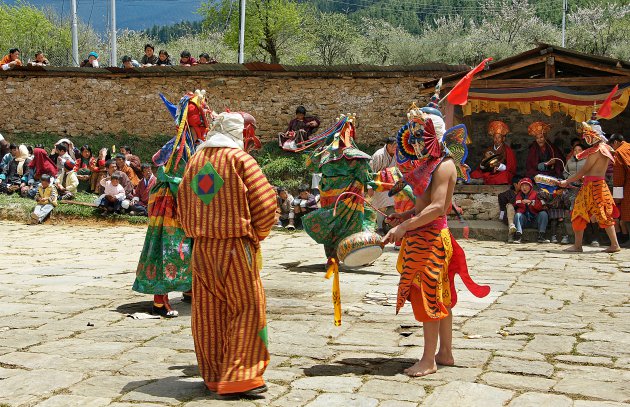 Dorpsfeest in Bhutan