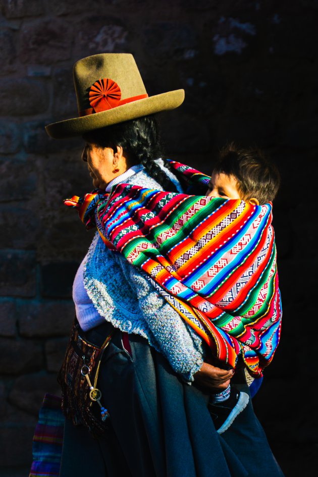 Lokale mensen spotten in Cusco