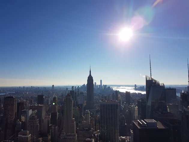 On top of the rock