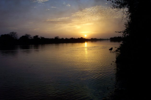Zonsondergang op The Gambia