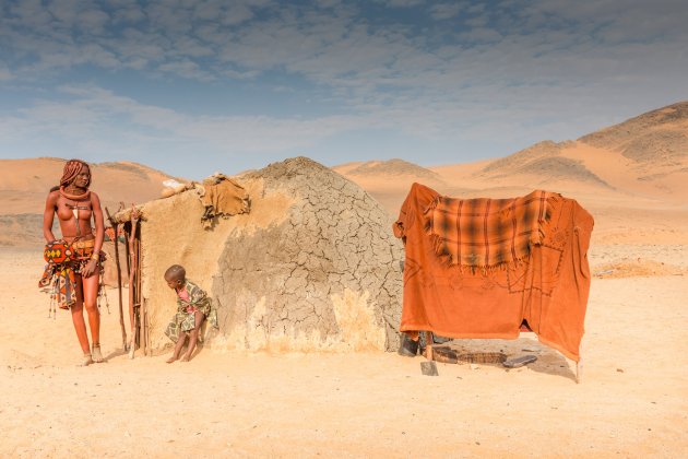 Afgelegen himba nederzetting