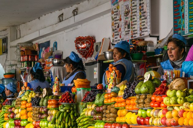 Even naar de markt in Sucre