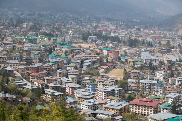 Stadsoverzicht Thimpu