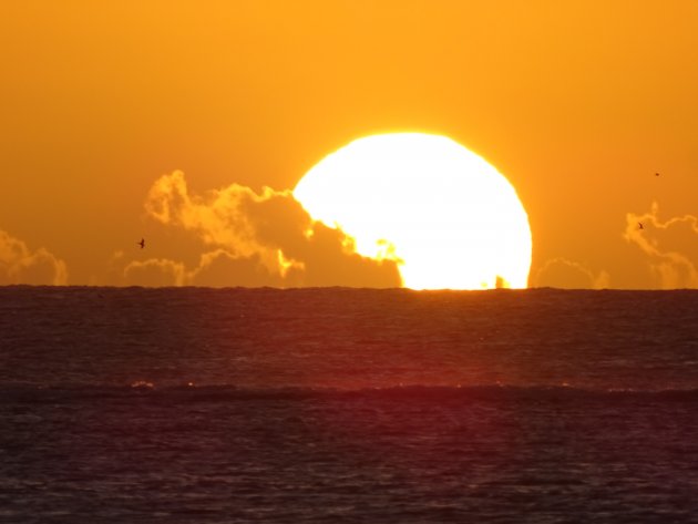 Zonsondergang op Mauritius