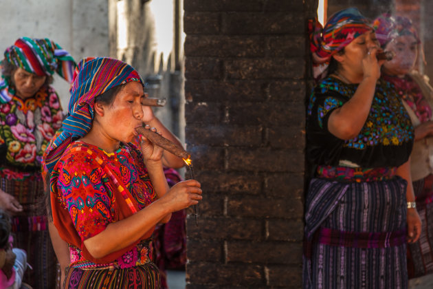 Mayaritueel in Chichicastenango