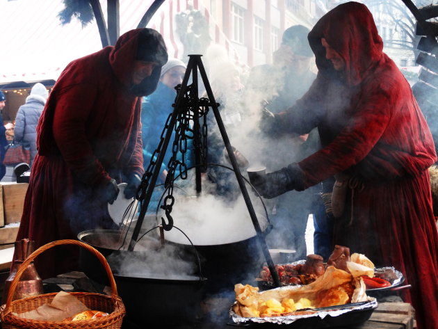 Varkensvlees en gluhwein in Riga