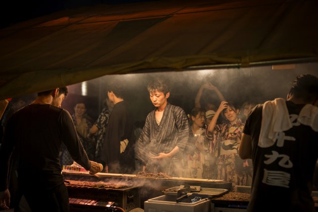 Streetfood op het Gion-festival in Kyoto