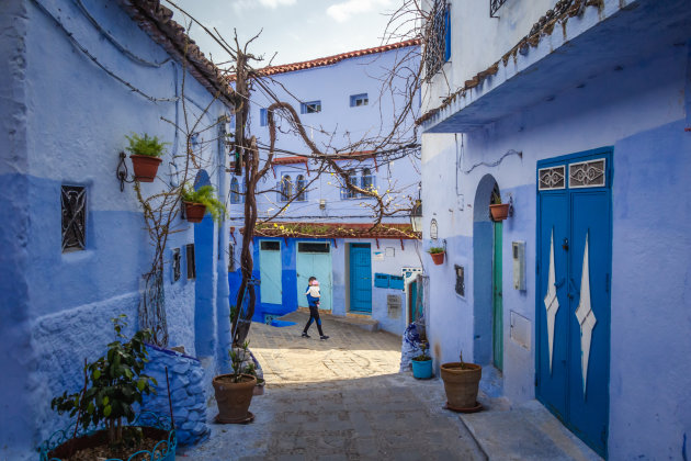 Mooie straatjes in het blauw