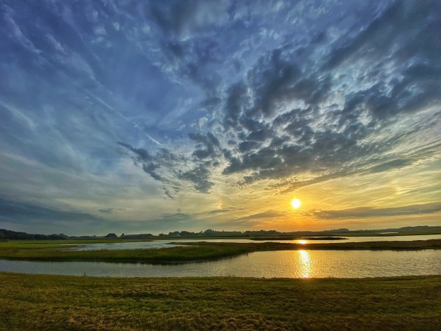 Einde van een zwoele zomerdag op Texel