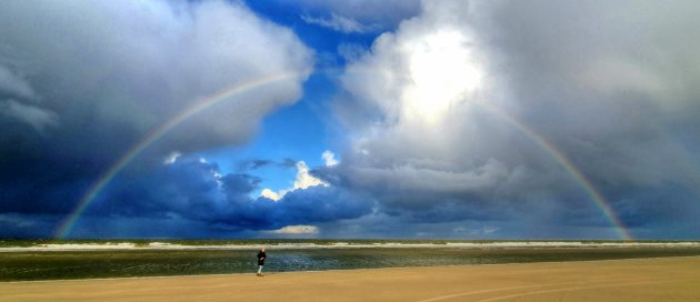 Regenboog over Terschelling